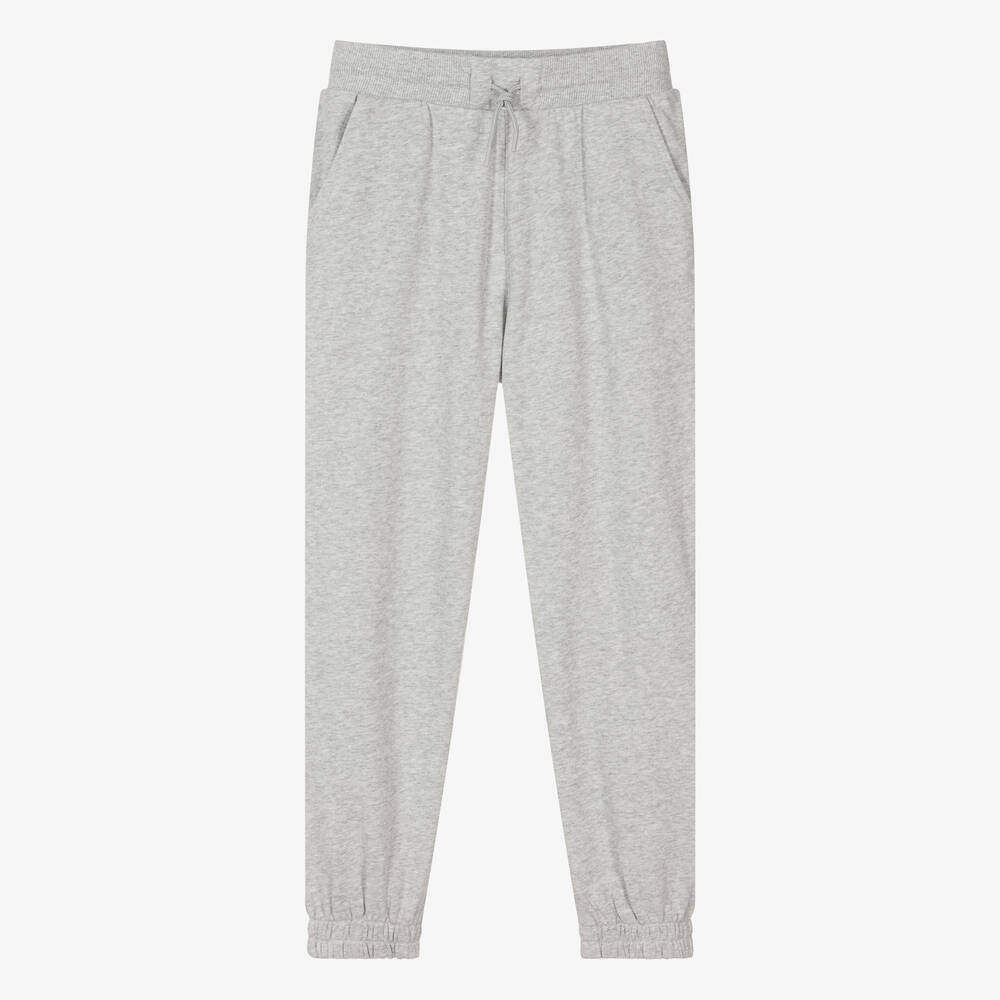 KENZO KIDS-Teen Boys Grey Marl Cotton Joggers | Childrensalon Outlet
