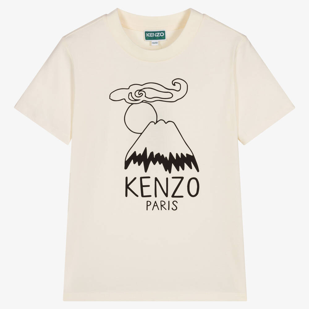 KENZO KIDS - Кремовая футболка KOTORA для мальчиков-подростков | Childrensalon