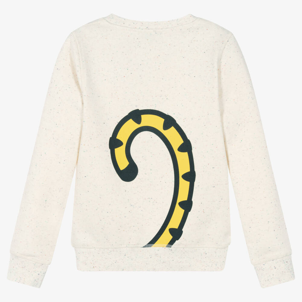 KENZO KIDS-Teen Boys Ivory Tiger Sweatshirt | Childrensalon Outlet