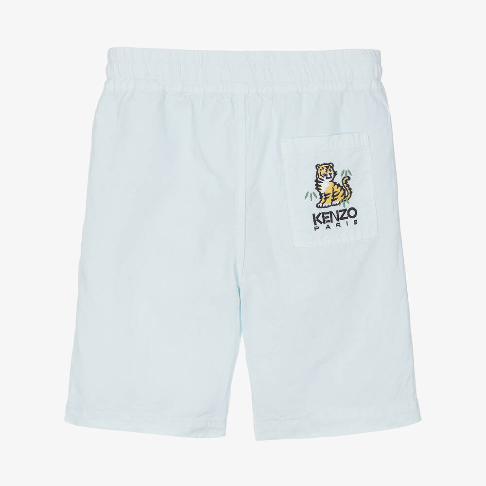 KENZO KIDS-Teen Boys Light Blue KOTORA Shorts | Childrensalon Outlet