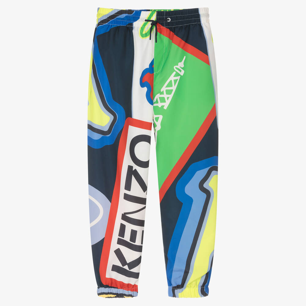 KENZO KIDS - Teen Boys Multicolour Logo Joggers | Childrensalon