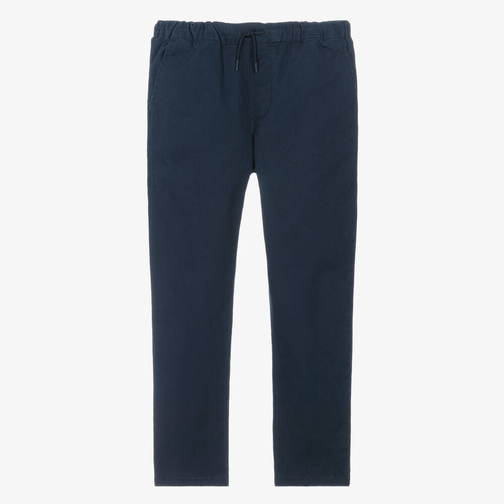 KENZO KIDS - Teen Hose aus navyblauem Baumwoll-Twill für Jungen | Childrensalon