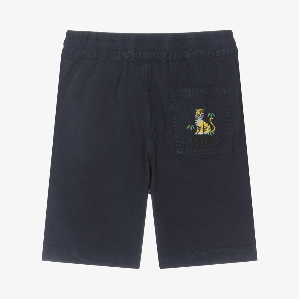 KENZO KIDS-Teen Boys Navy Blue KOTORA Shorts | Childrensalon Outlet