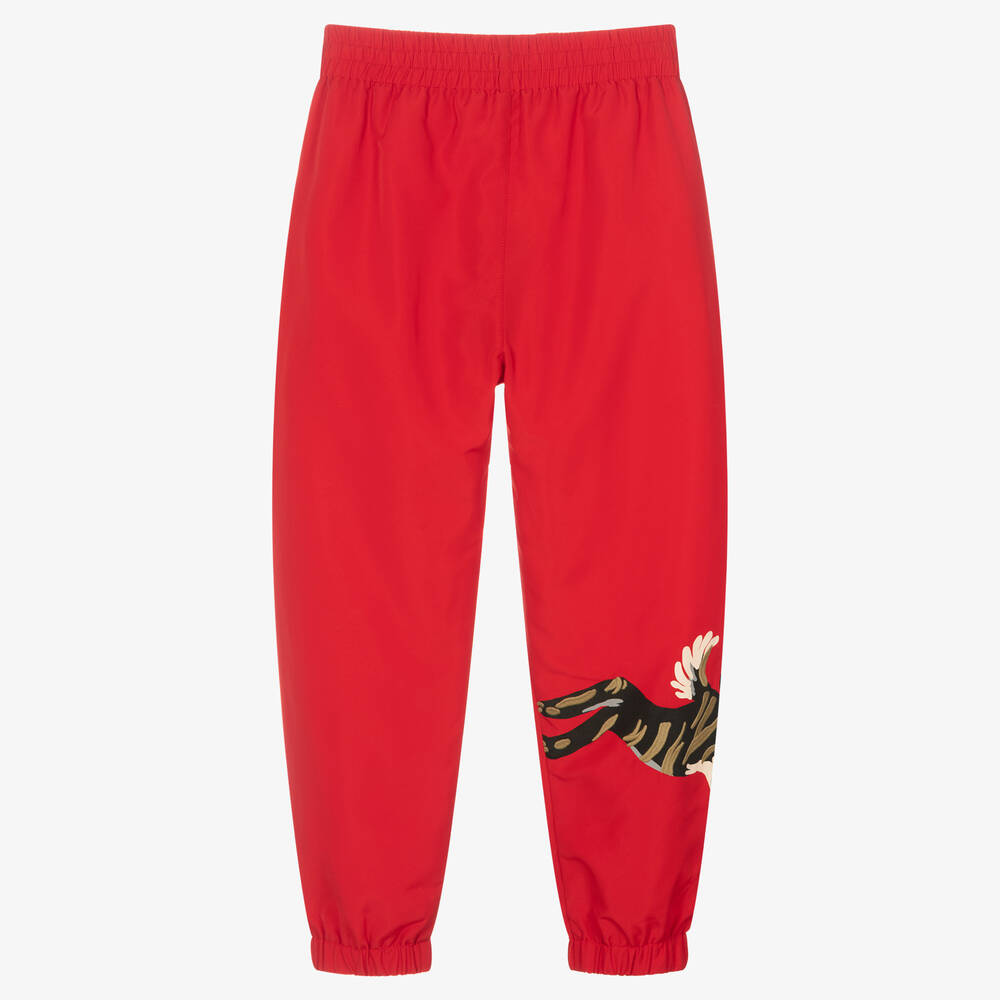 KENZO KIDS-Teen Boys Red Rabbit Logo Joggers | Childrensalon Outlet