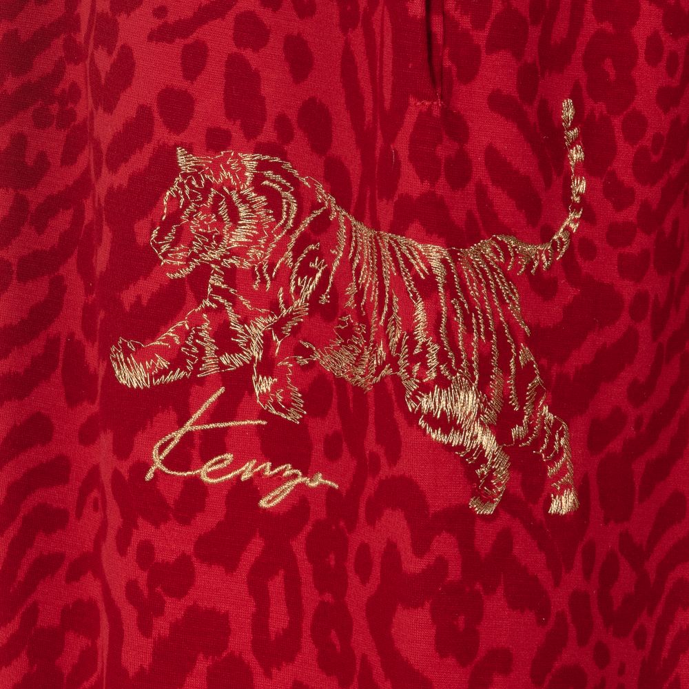 KENZO KIDS-Красные джоггеры с тигром для подростков | Childrensalon Outlet