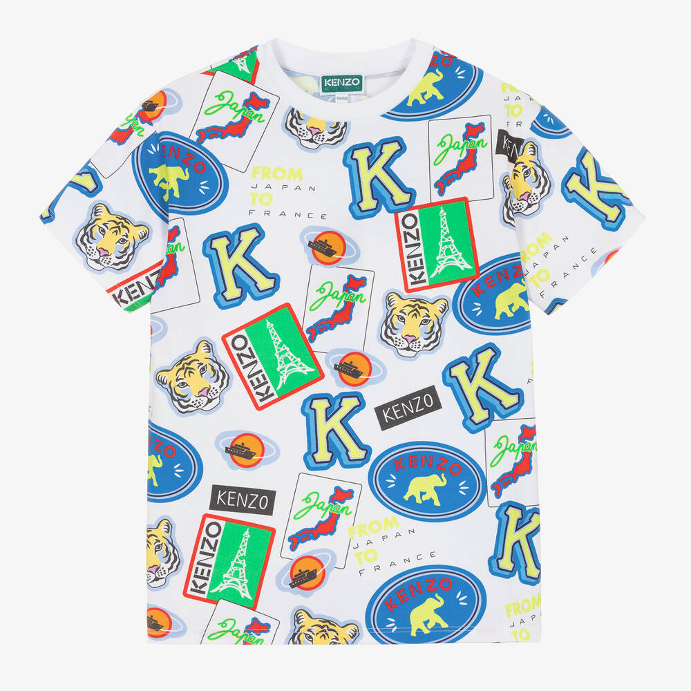 Kenzo white logo shop t shirt