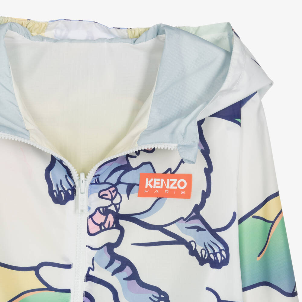KENZO KIDS Coupe vent blanc reversible ado Childrensalon Outlet