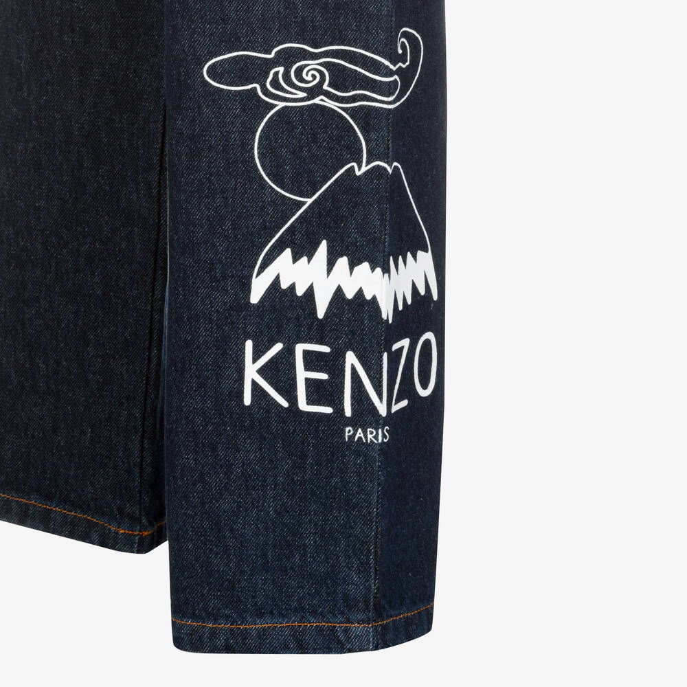 KENZO KIDS-Teen Dark Blue Denim KOTORA Dungarees | Childrensalon Outlet