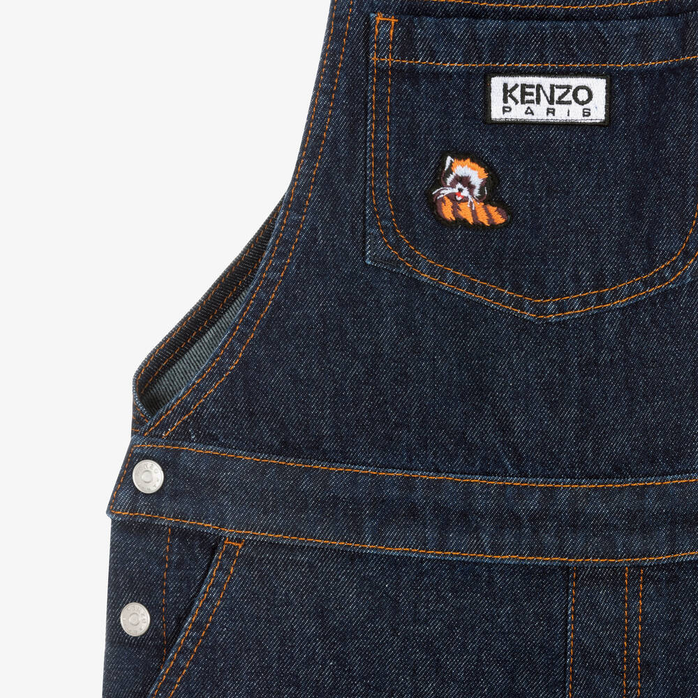 KENZO KIDS - Teen Dark Blue Denim KOTORA Dungarees