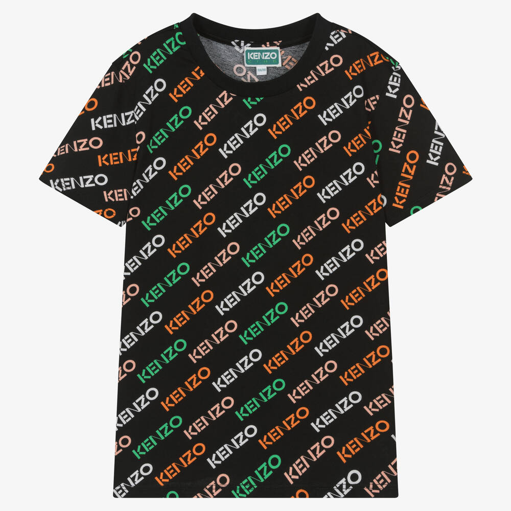 KENZO KIDS - Schwarzes Teen Baumwoll-T-Shirt (M) | Childrensalon
