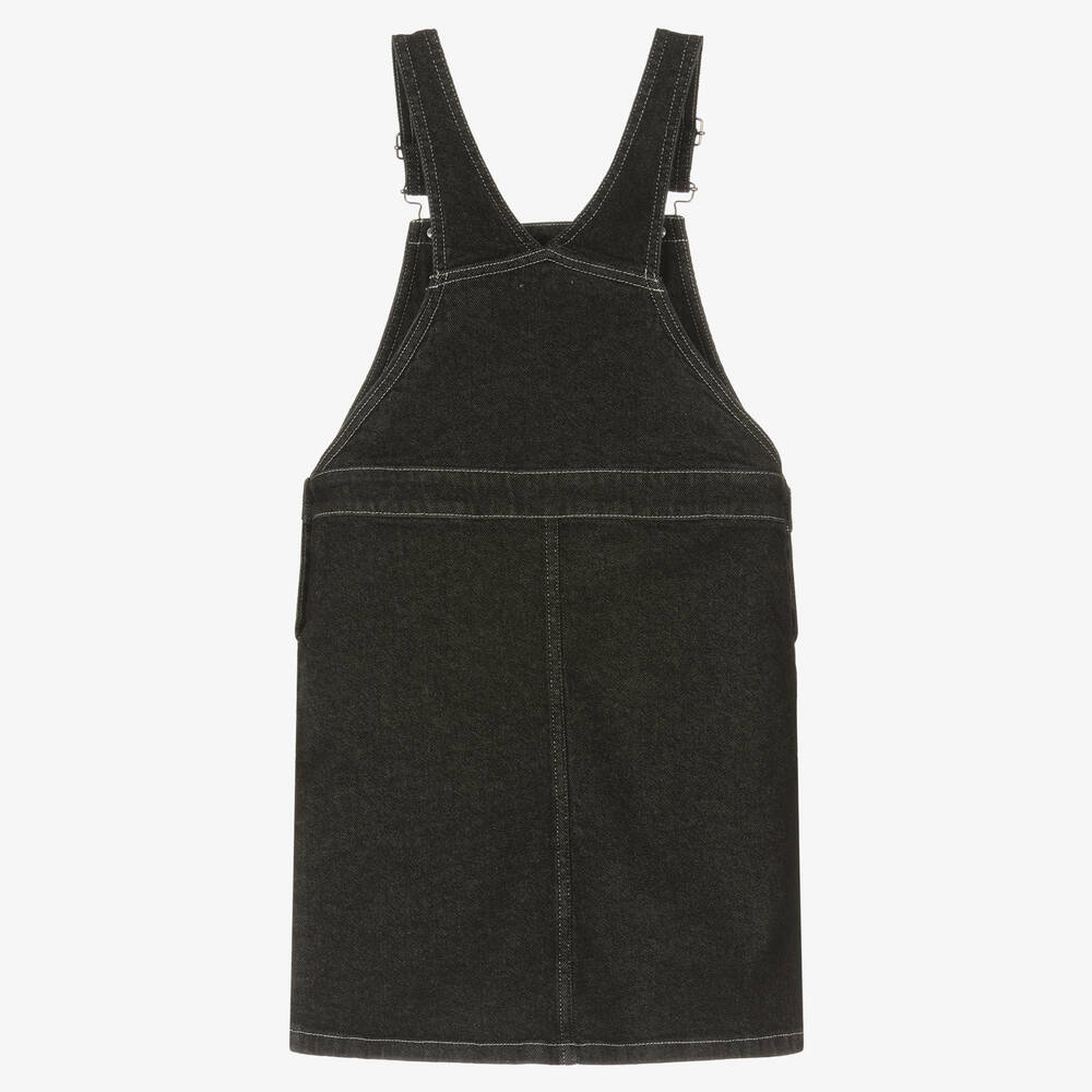 KENZO KIDS-Teen Girls Black Denim KOTORA Dungaree Dress | Childrensalon Outlet
