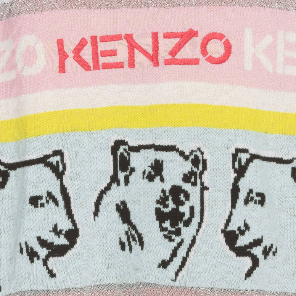 KENZO KIDS-Голубой джемпер с белыми медведями для девочек-подростков | Childrensalon Outlet