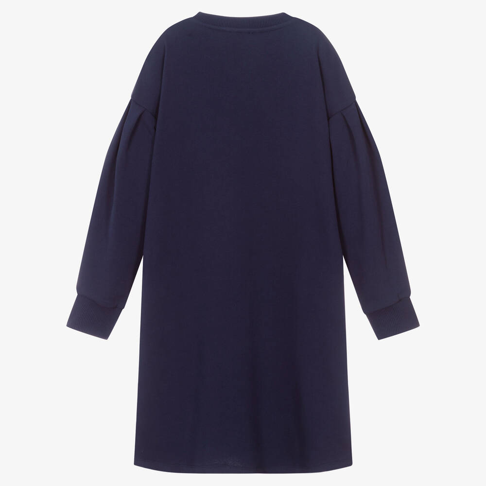 KENZO KIDS-فستان تينز بناتي قطن لون كحلي | Childrensalon Outlet