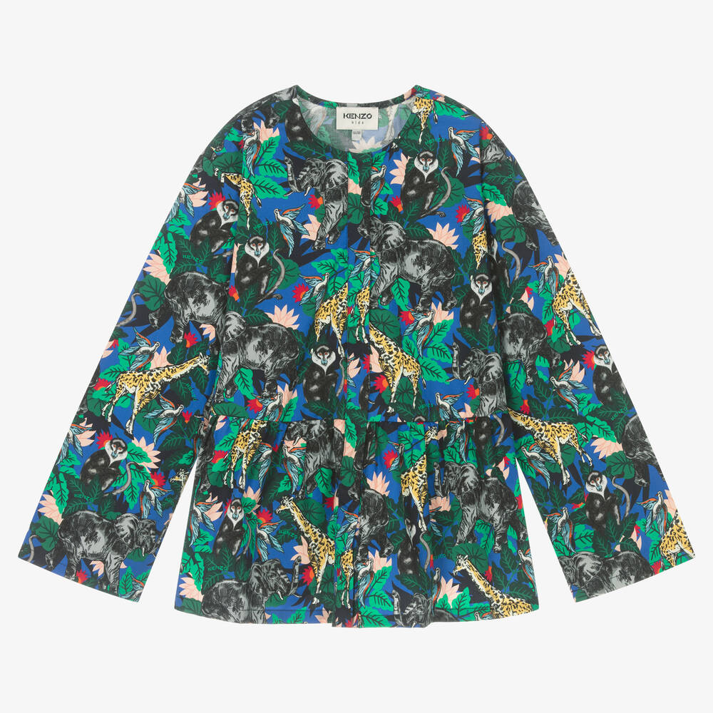 KENZO KIDS - Chemisier bleu jungle ado | Childrensalon