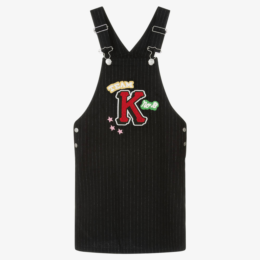 KENZO KIDS-Teen Girls Blue Stripe Pinafore Dress | Childrensalon Outlet