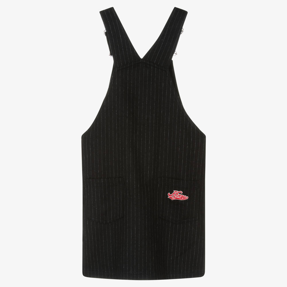 كينزو كيدز-فستان بينافور مزيج صوف مقلم لون أزرق داكن | Childrensalon Outlet