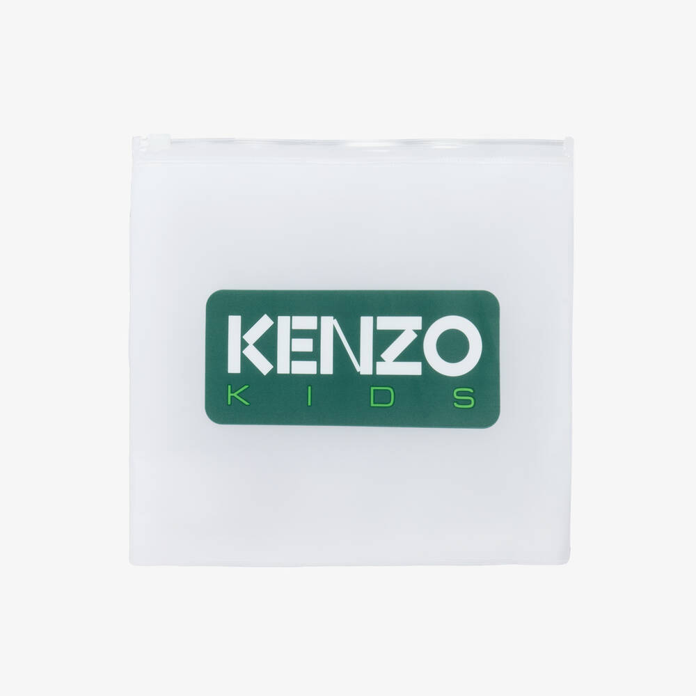 KENZO KIDS-مايّو تينز بناتي مقلم لون أزرق وأبيض | Childrensalon Outlet