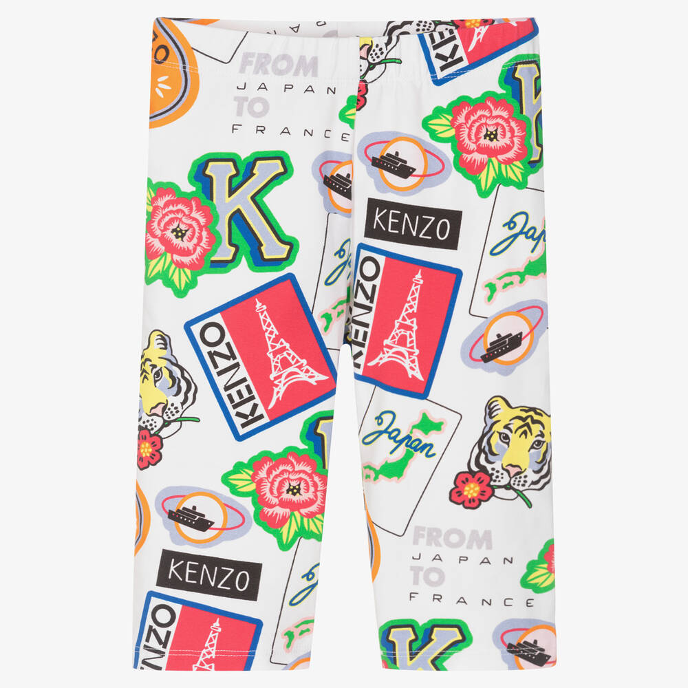 KENZO KIDS - Teen Girls Cotton Logo Cycle Shorts | Childrensalon