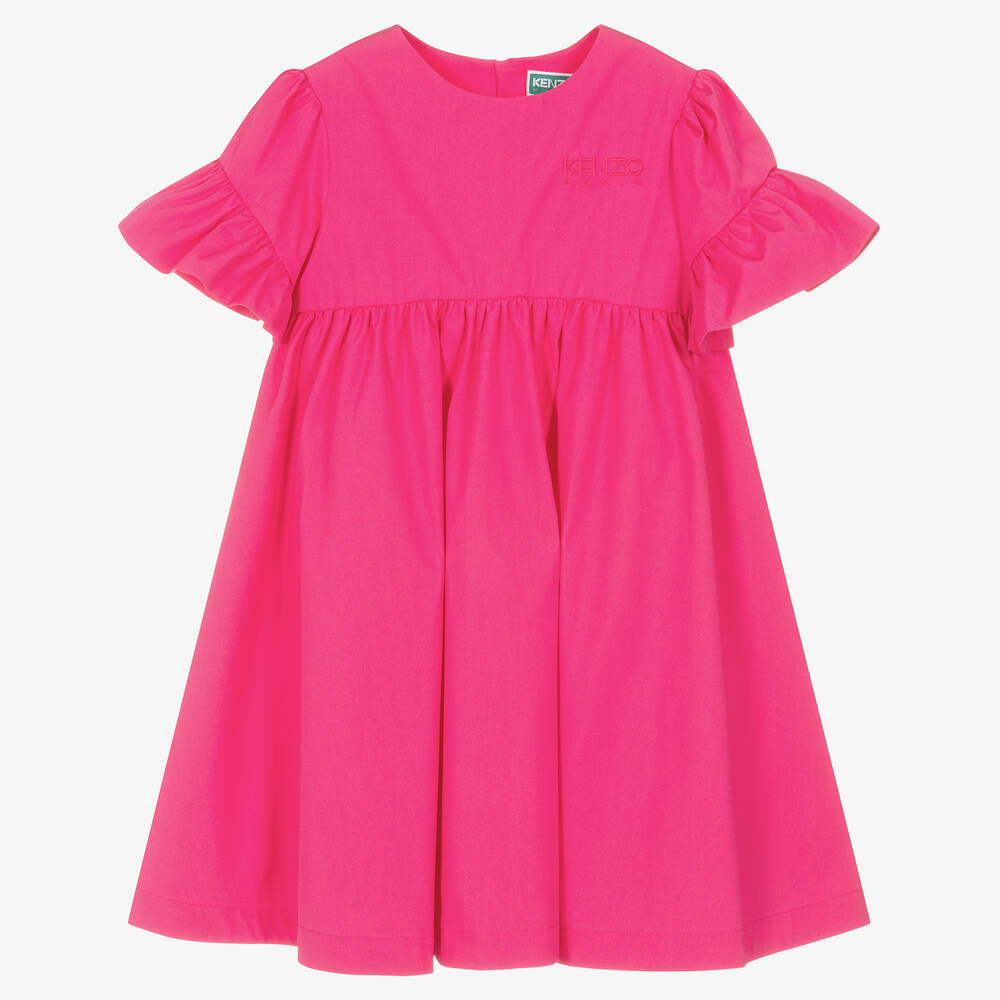 KENZO KIDS - Robe fuchsia en coton ado | Childrensalon