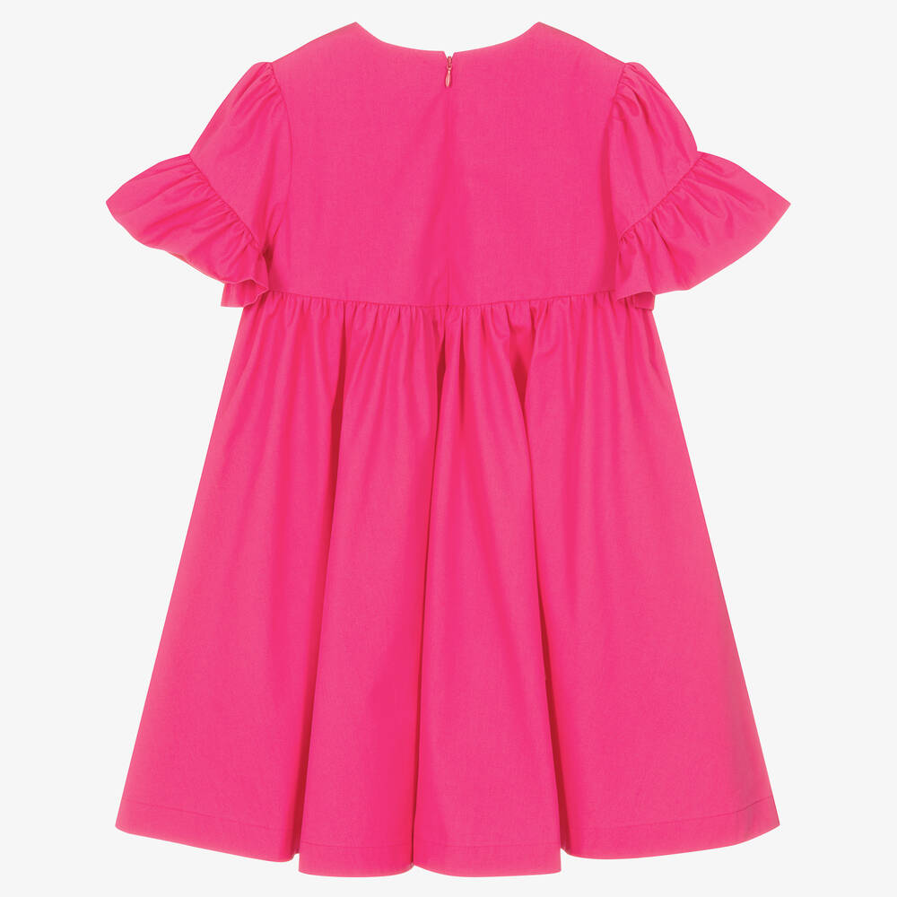 KENZO KIDS-Teen Girls Fuchsia Pink Cotton Dress | Childrensalon Outlet
