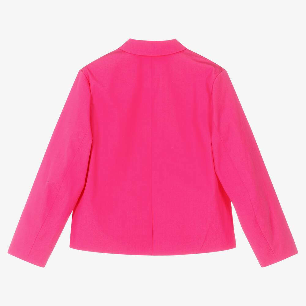 KENZO KIDS-Teen Girls Fuchsia Pink Logo Blazer | Childrensalon Outlet