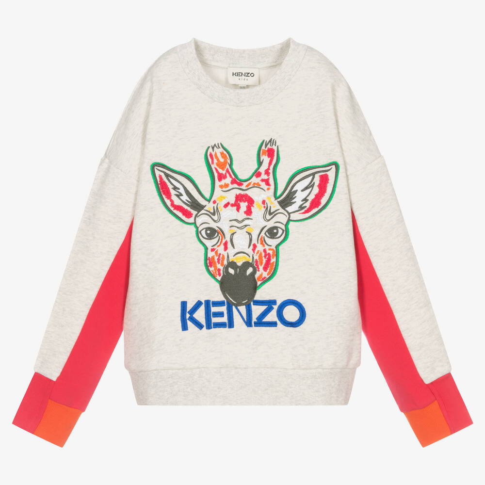 KENZO KIDS-Teen Girls Giraffe Sweatshirt | Childrensalon Outlet