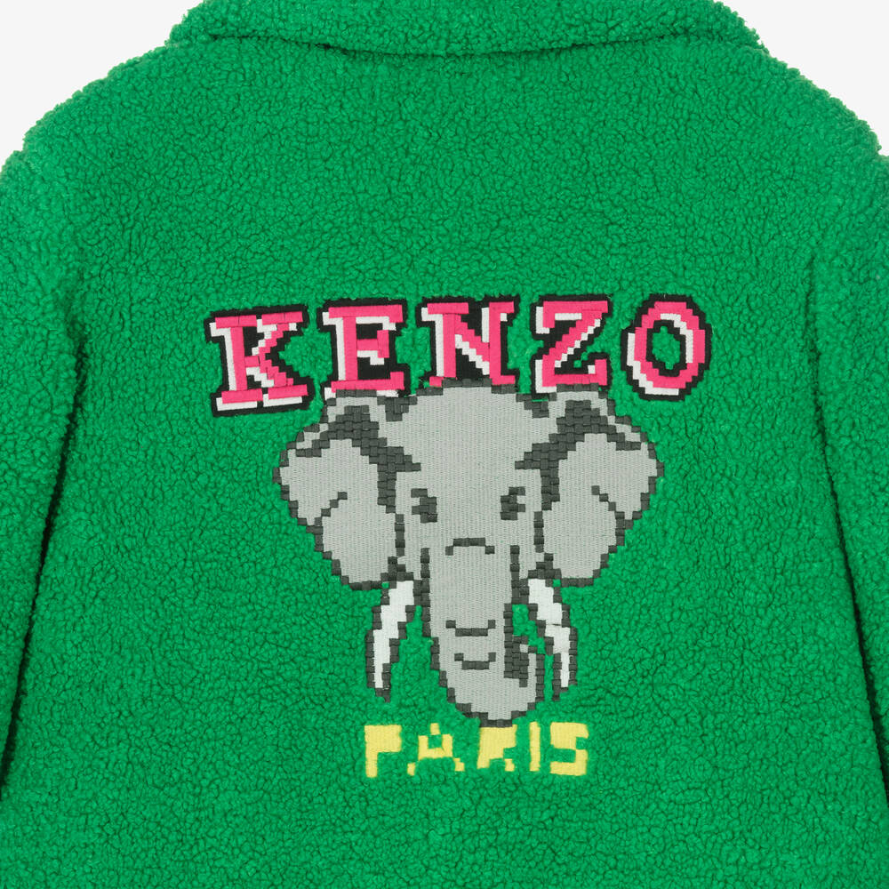 KENZO KIDS-Teen Girls Green Elephant Coat | Childrensalon Outlet