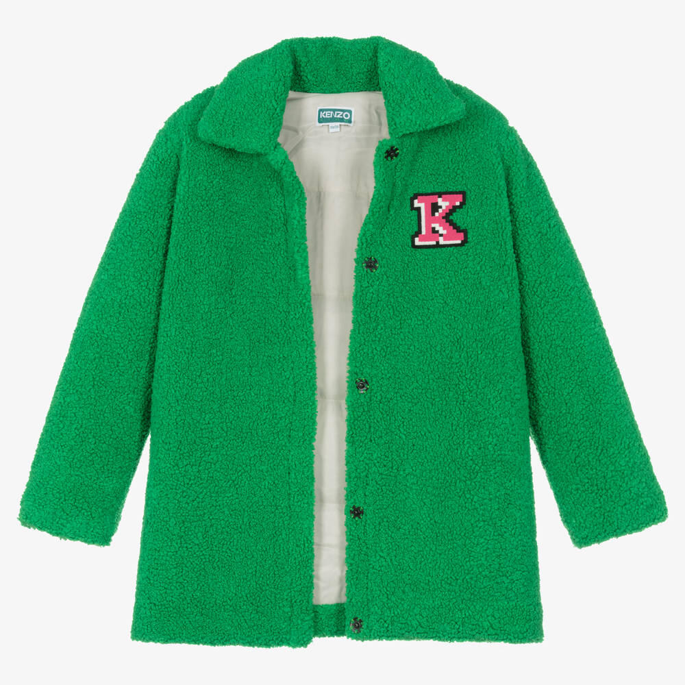 KENZO KIDS-Teen Girls Green Elephant Coat | Childrensalon Outlet