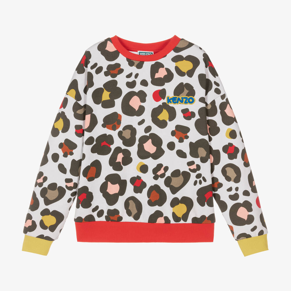 KENZO KIDS - Graues Sweatshirt mit Animal-Print | Childrensalon