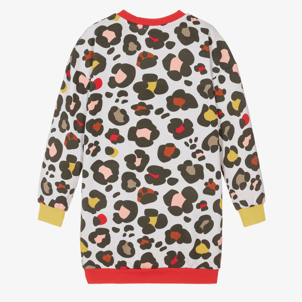 KENZO KIDS-Teen Girls Grey Cotton Animal Print Dress | Childrensalon Outlet