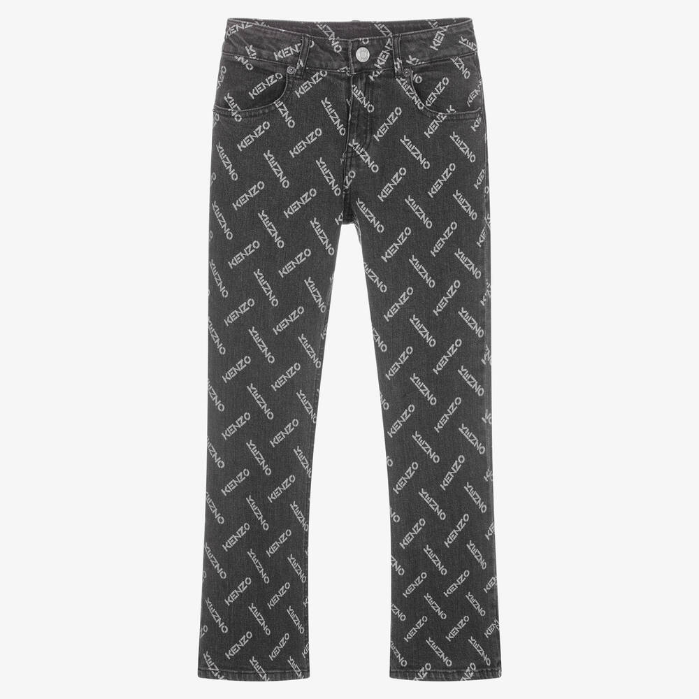 KENZO KIDS-Teen Girls Grey Flared Jeans | Childrensalon Outlet