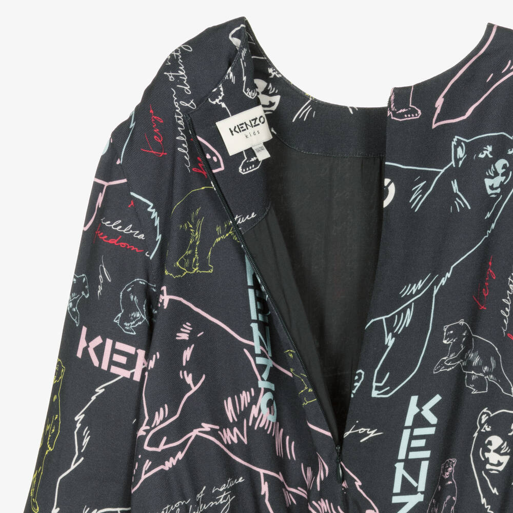 KENZO KIDS-Серое платье для девочек-подростков | Childrensalon Outlet