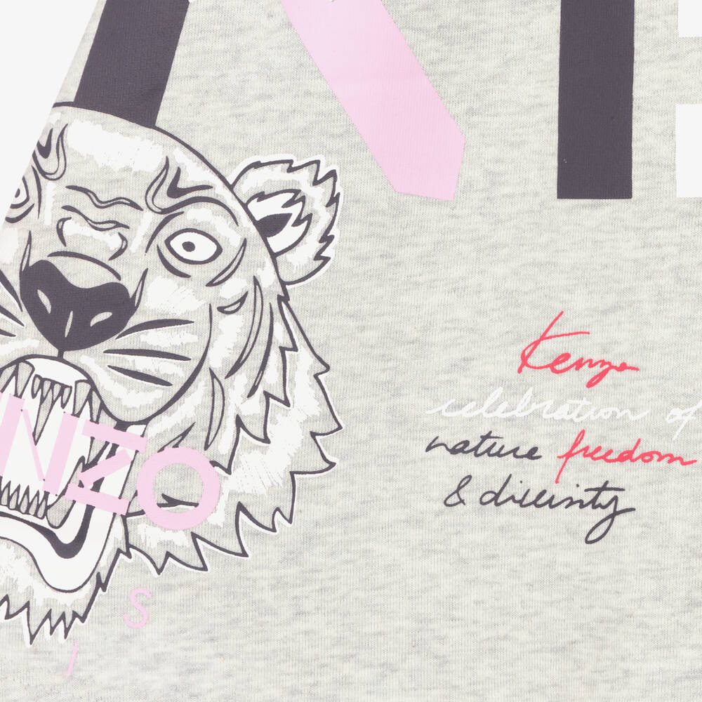 كينزو كيدز-تنورة تينز قطن لون رمادي | Childrensalon Outlet