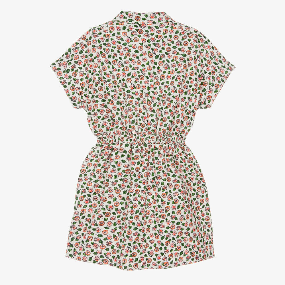 KENZO KIDS Teen Girls Ivory Floral Denim Dress