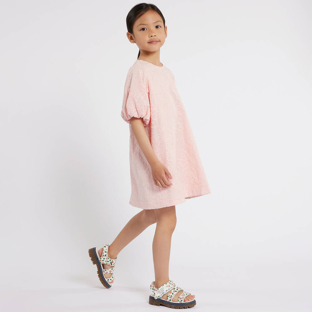 KENZO KIDS-Teen Girls Ivory Floral Print Leather Sandals | Childrensalon Outlet