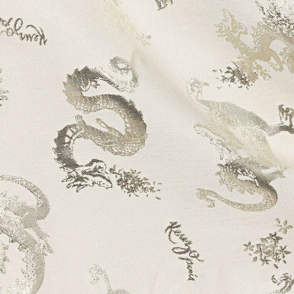 KENZO KIDS-Teen Girls Ivory & Silver Dragon Dress | Childrensalon Outlet