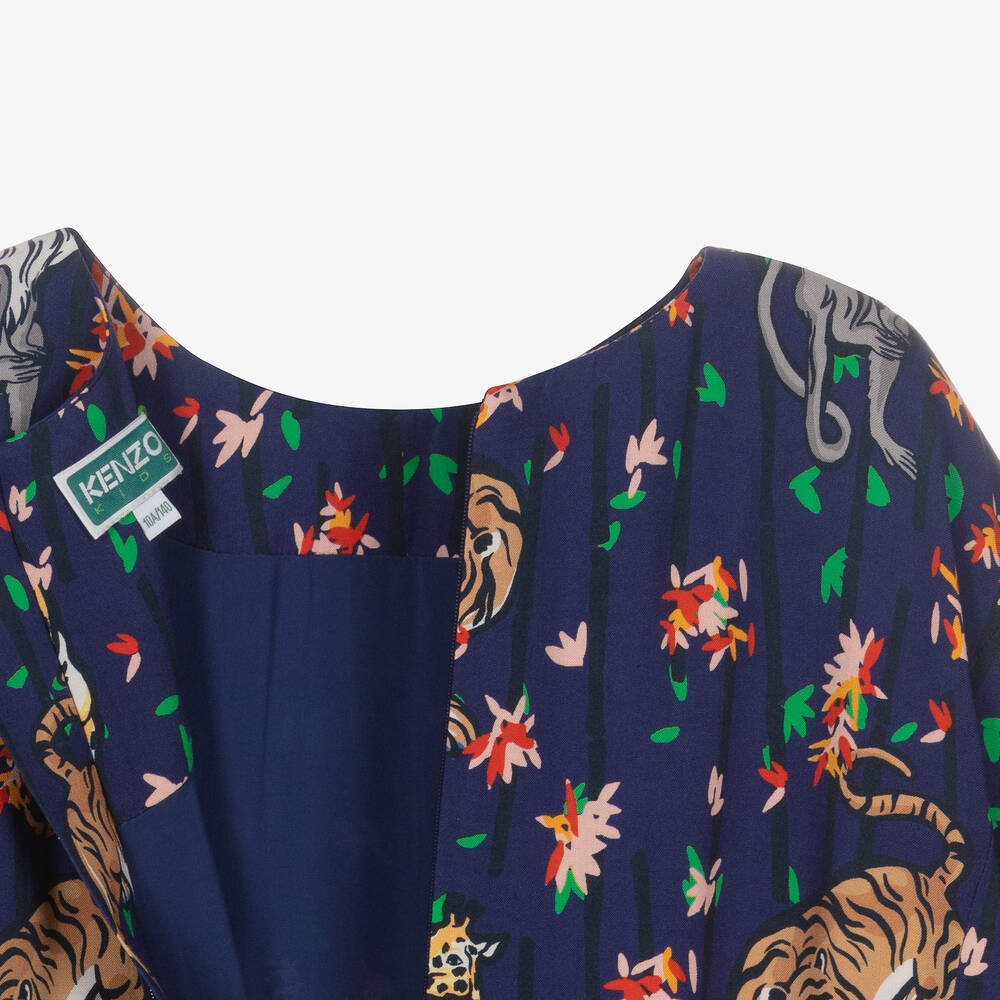 KENZO KIDS-Teen Girls Navy Blue Logo Dress | Childrensalon Outlet