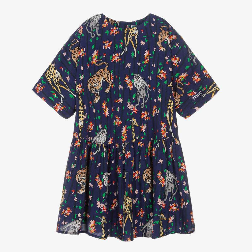 Teen Girls Navy Blue Logo Dress