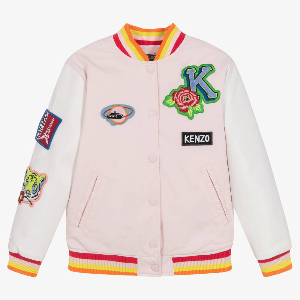 KENZO KIDS - Teen Girls Pink Bomber Jacket | Childrensalon