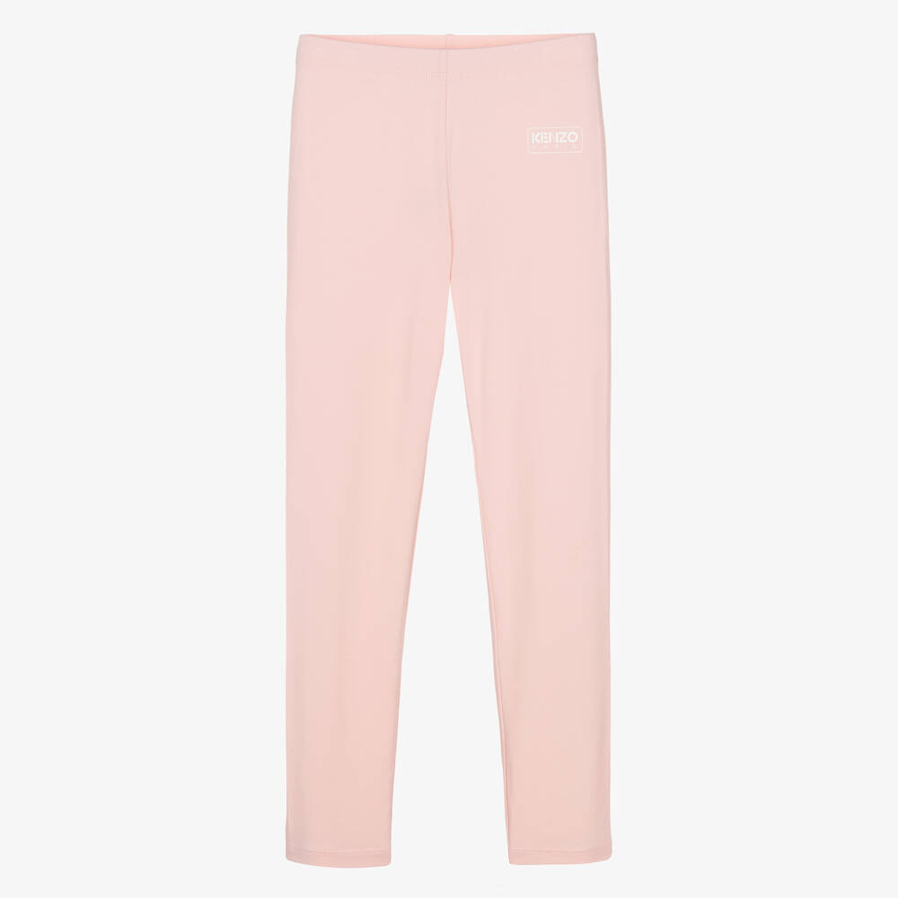 KENZO KIDS-Teen Girls Pink Cotton Leggings | Childrensalon Outlet