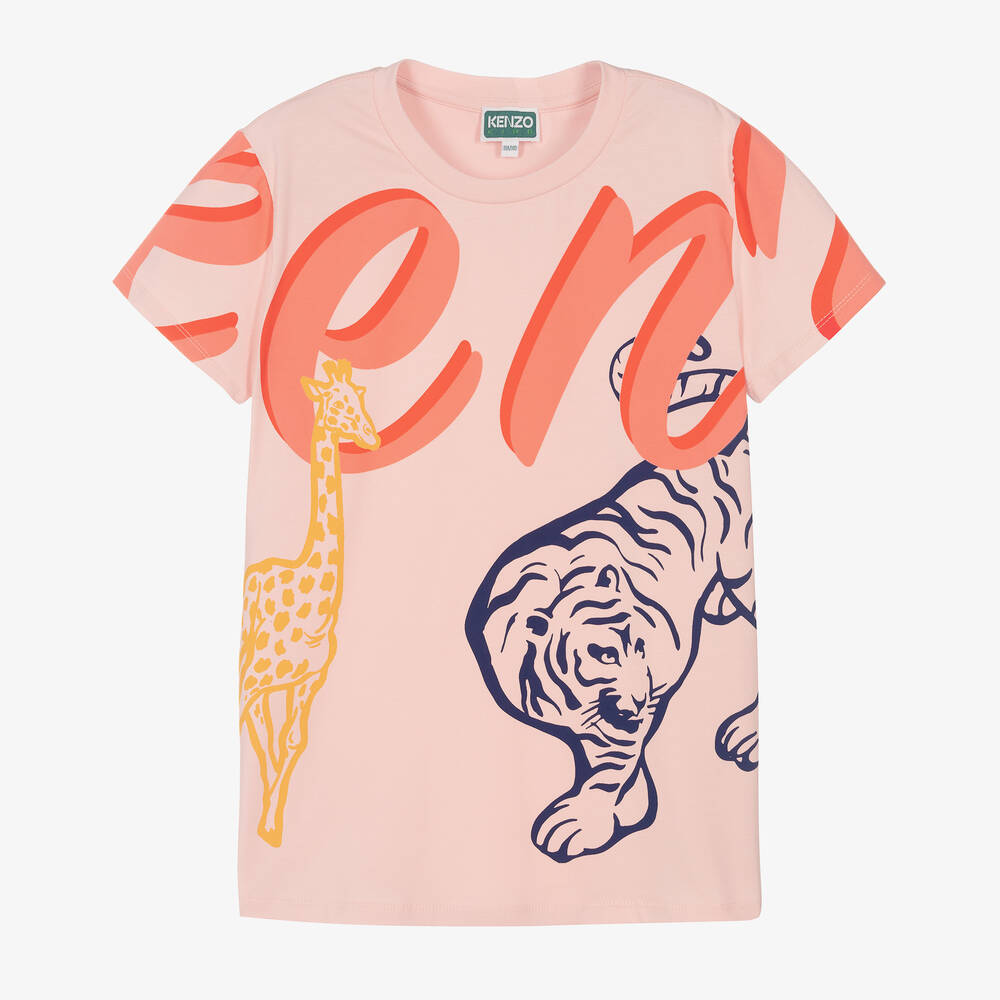 KENZO KIDS - T-shirt rose en coton Multi-Iconics | Childrensalon