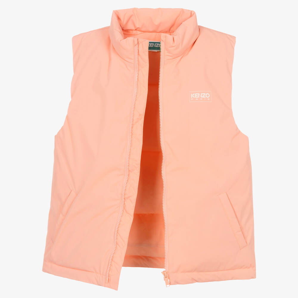KENZO KIDS-Розовый пуховый жилет | Childrensalon Outlet