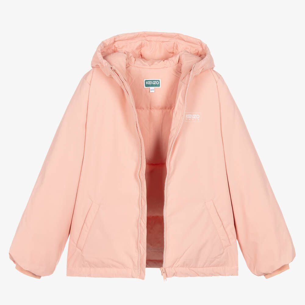 KENZO KIDS-Teen Girls Pink Down Puffer Jacket | Childrensalon Outlet