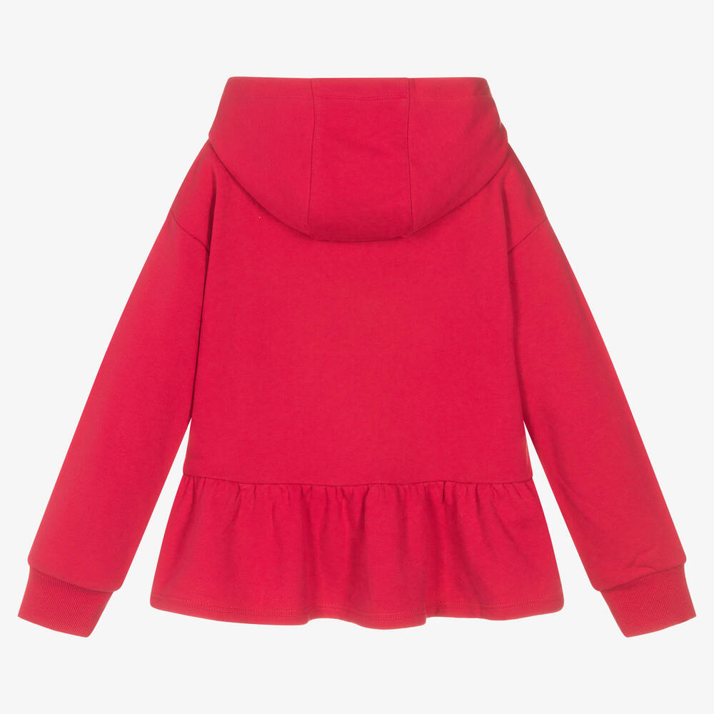 KENZO KIDS Teen Girls Pink Elephant Hooded Sweatshirt