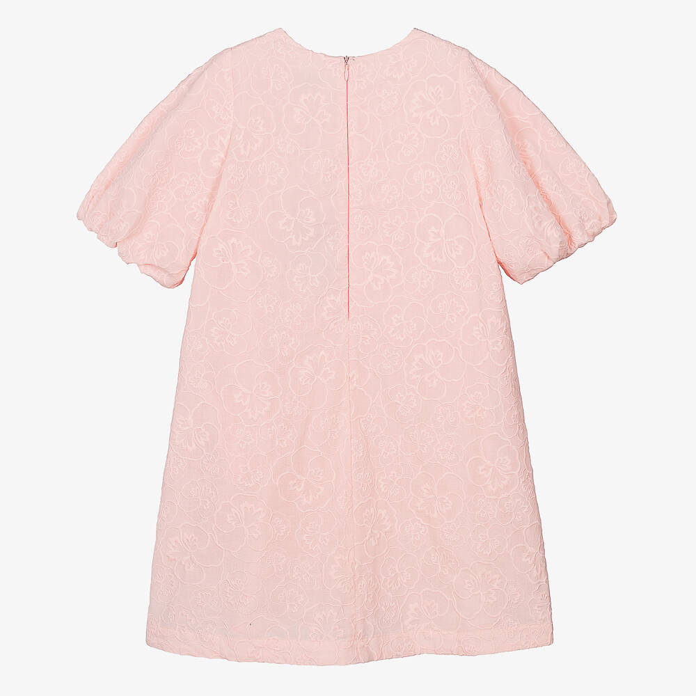 KENZO KIDS-Teen Girls Pink Embroidered Floral Dress | Childrensalon Outlet