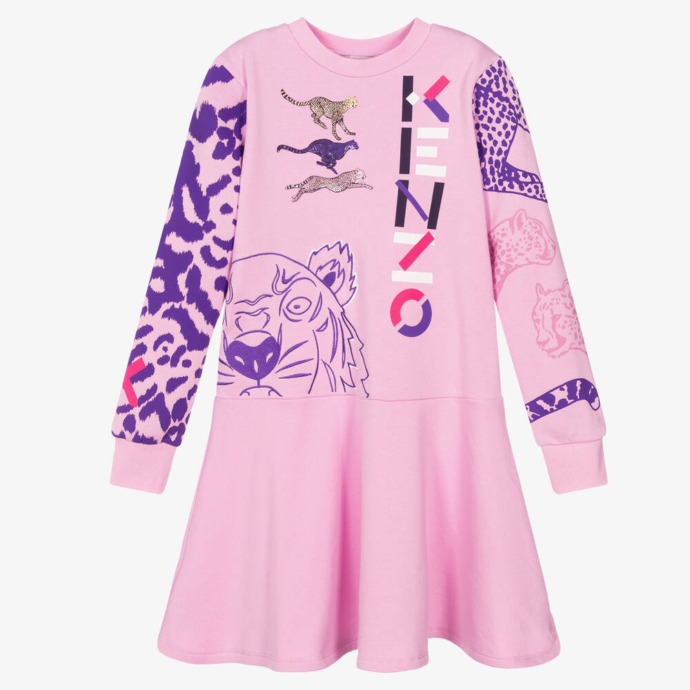 KENZO KIDS - Розовое платье из джерси для девочек-подростков | Childrensalon