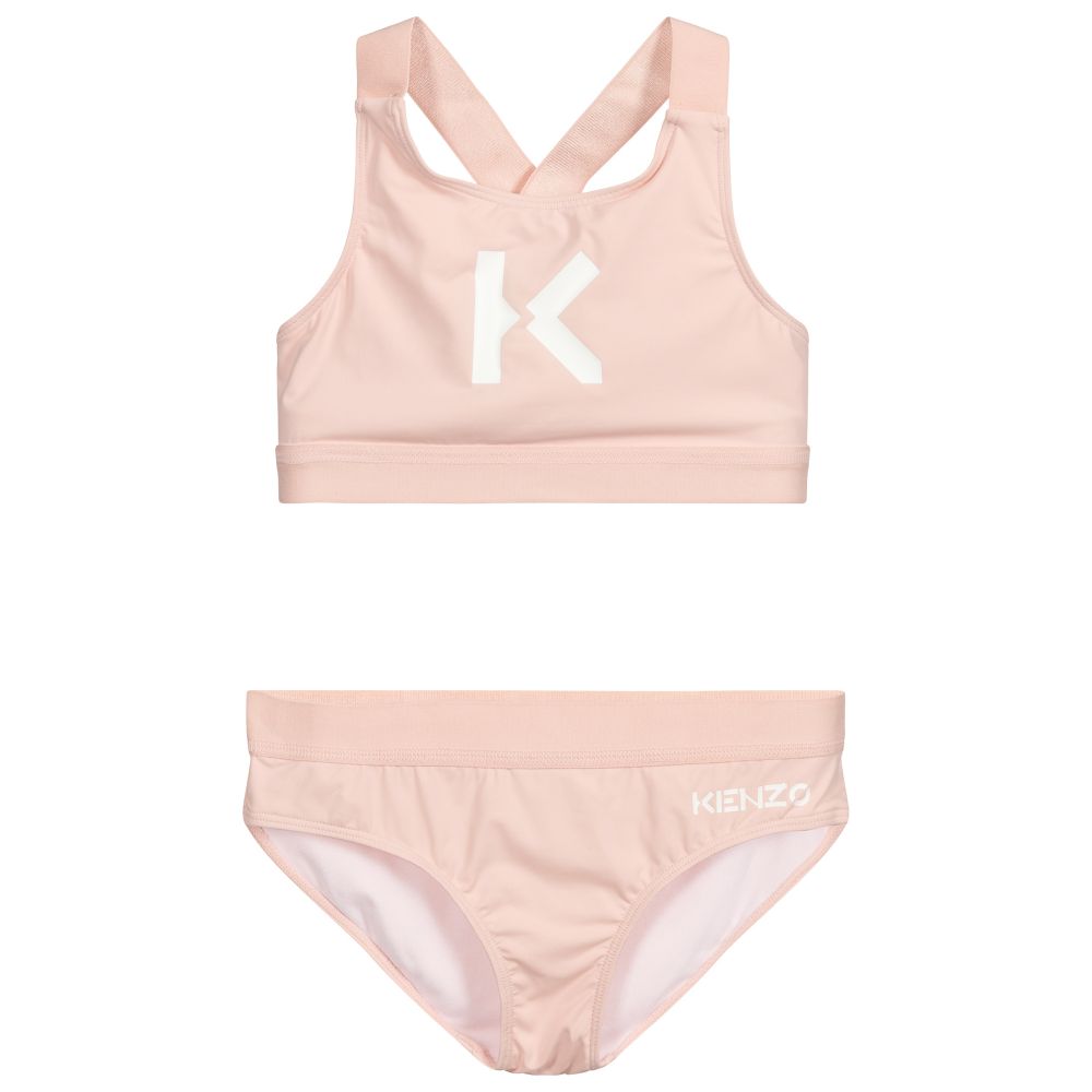 KENZO KIDS - Teen Girls Pink Logo Bikini  | Childrensalon