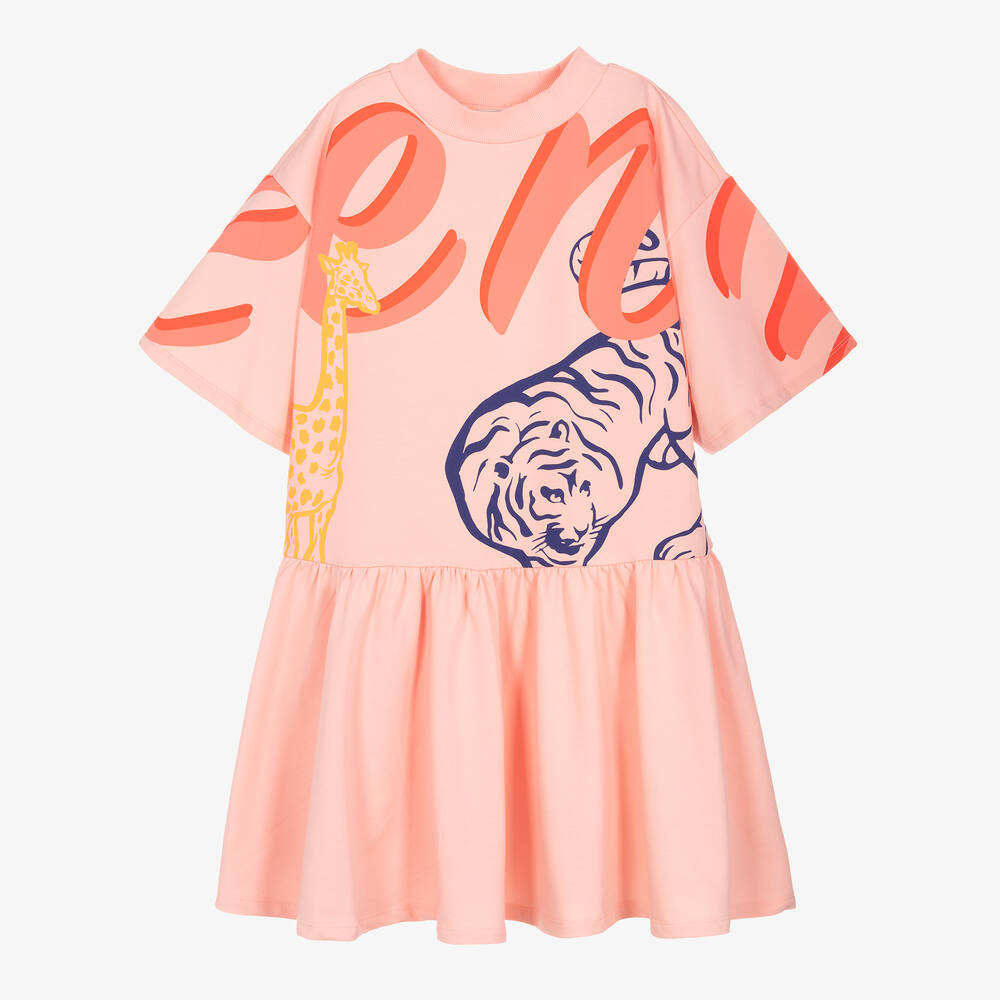 KENZO KIDS - Rosa Multi-Iconics Baumwollkleid | Childrensalon
