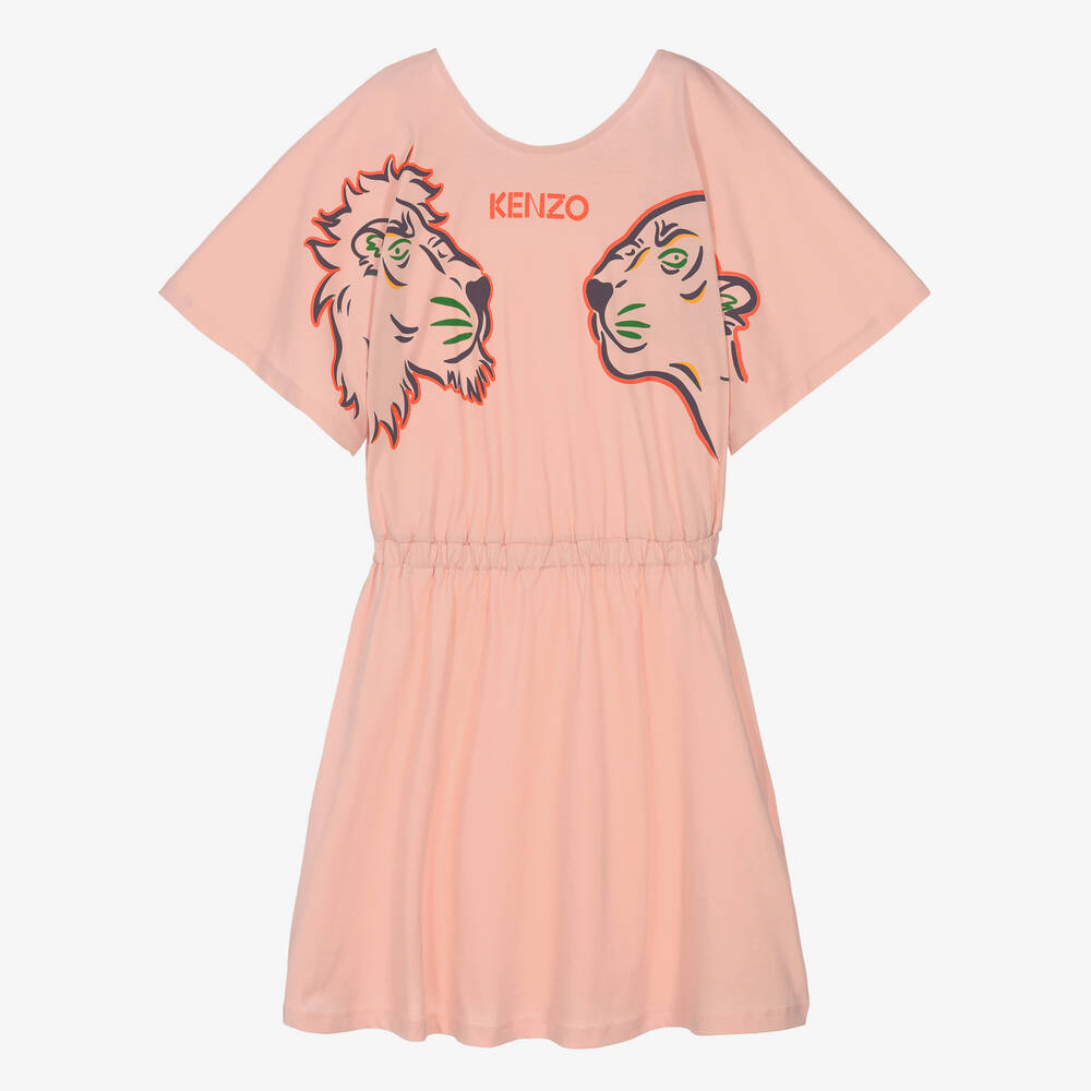 KENZO KIDS - Rosa Teen Multi-Iconics Kleid (M) | Childrensalon