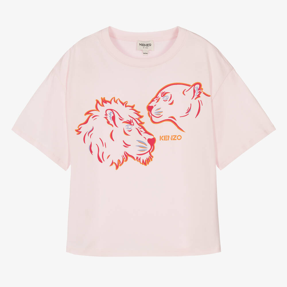 KENZO KIDS - Rosa Teen Multi-Iconics T-Shirt (M) | Childrensalon
